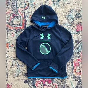 Under Armour Kids' Navy and Teal Hoodie